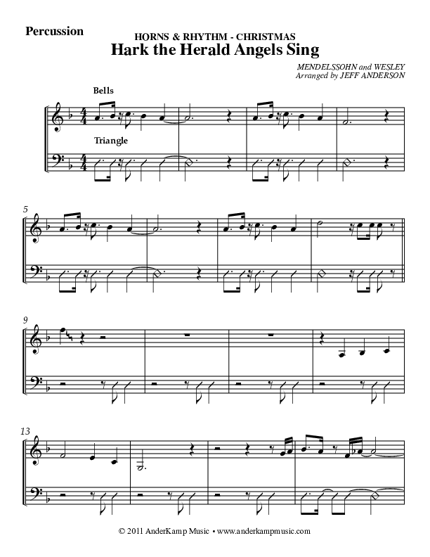 Hark The Herald Angels Sing Percussion (AnderKamp Music)