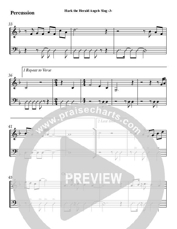 Hark The Herald Angels Sing Percussion (AnderKamp Music)