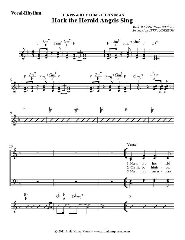 Hark The Herald Angels Sing Rhythm/Vocal (AnderKamp Music)