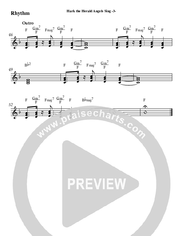 Hark The Herald Angels Sing Rhythm Chart (AnderKamp Music)