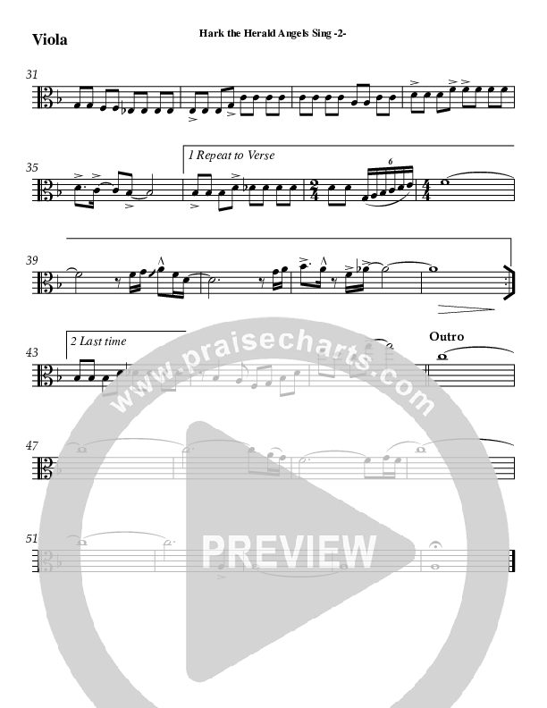 Hark The Herald Angels Sing Viola (AnderKamp Music)