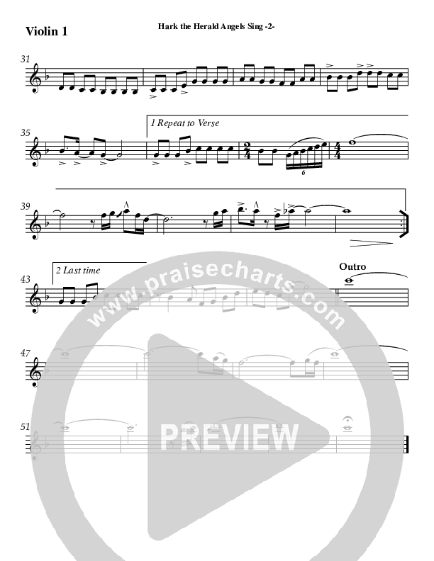 Hark The Herald Angels Sing Violin 1 (AnderKamp Music)