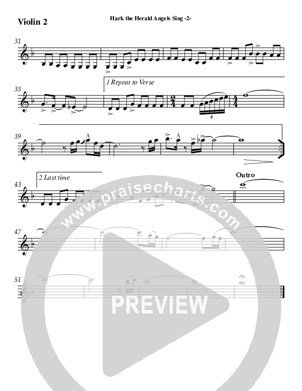 Hark The Herald Angels Sing Violin 2 (AnderKamp Music)