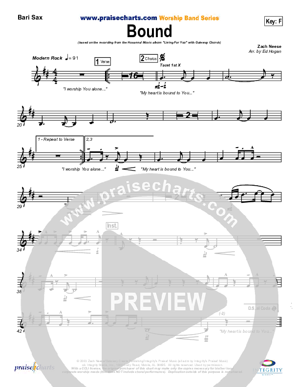 Bound Bari Sax (Gateway Worship)