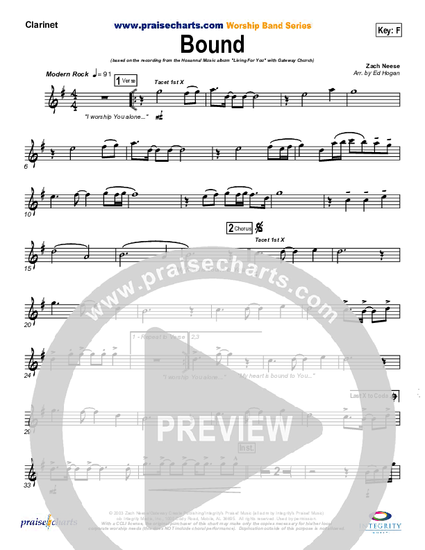 Bound Clarinet (Gateway Worship)