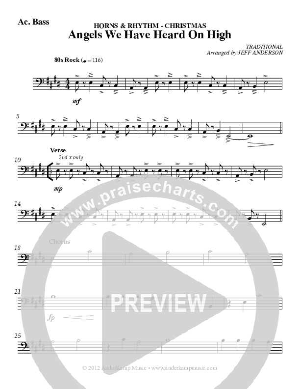 Horns & Rhythm Christmas Complete Set Bass Guitar (AnderKamp Music)