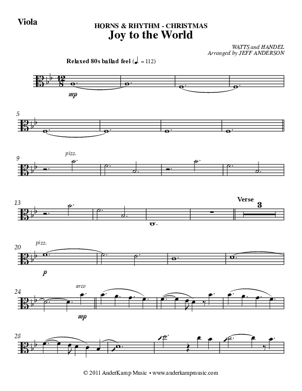 Horns & Rhythm Christmas Complete Set Viola (AnderKamp Music)