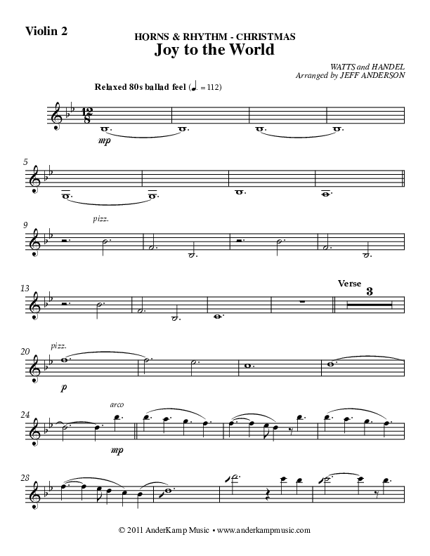 Horns & Rhythm Christmas Complete Set Violin 2 (AnderKamp Music)