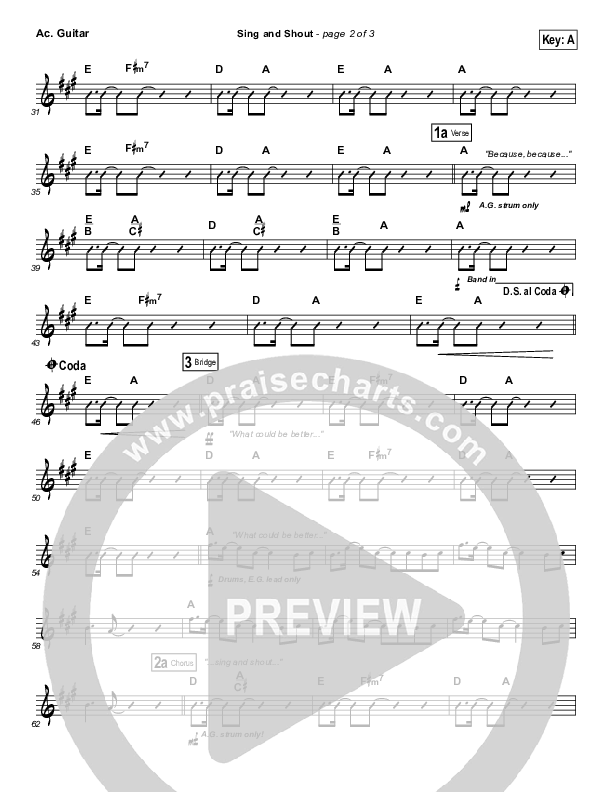 Sing And Shout Acoustic Guitar (Matt Redman)