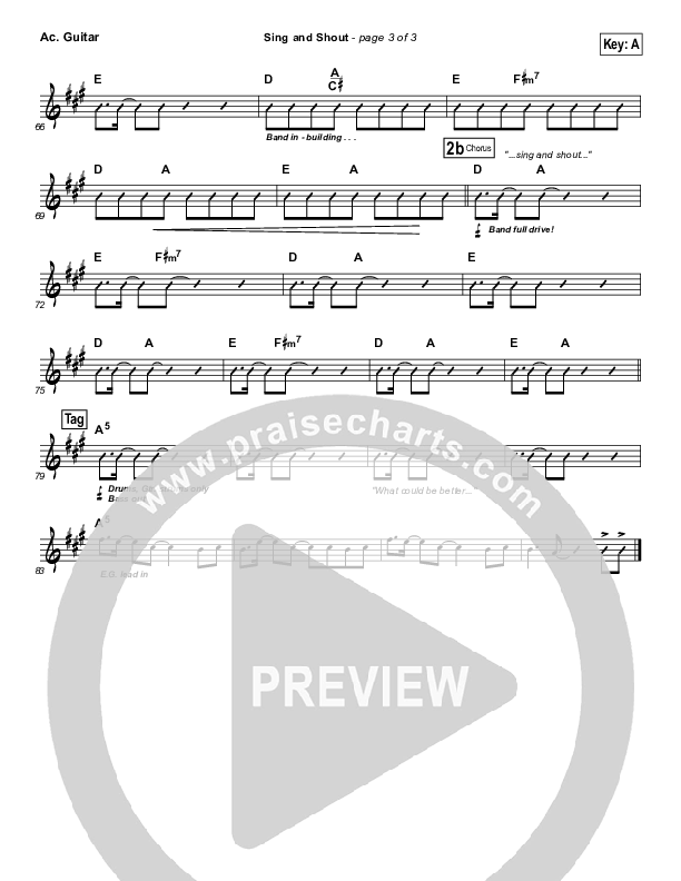 Sing And Shout Acoustic Guitar (Matt Redman)