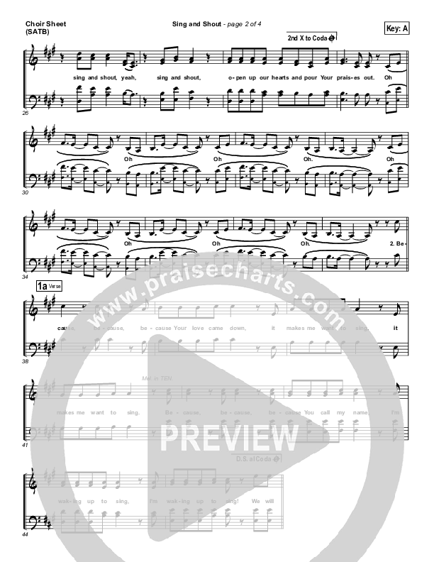 Sing And Shout Choir Sheet (SATB) (Matt Redman)
