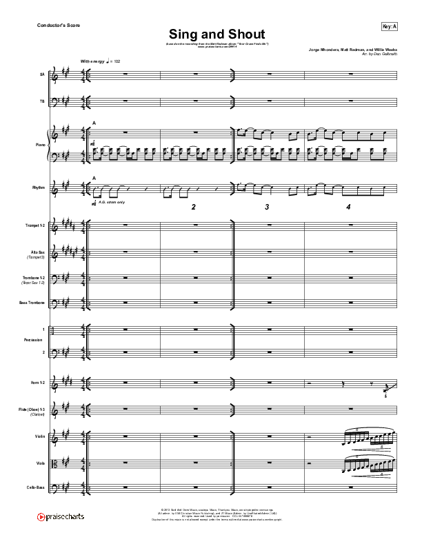 Sing And Shout Orchestration (Matt Redman)
