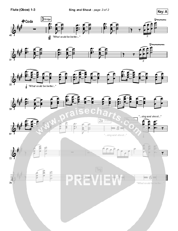 Sing And Shout Flute/Oboe 1/2/3 (Matt Redman)