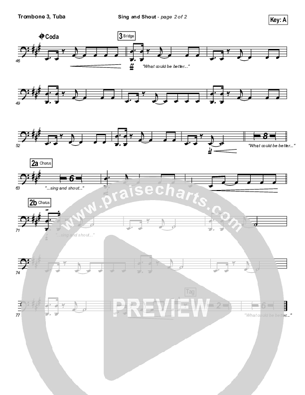 Sing And Shout Trombone 3/Tuba (Matt Redman)