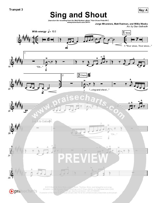 Sing And Shout Trumpet 3 (Matt Redman)