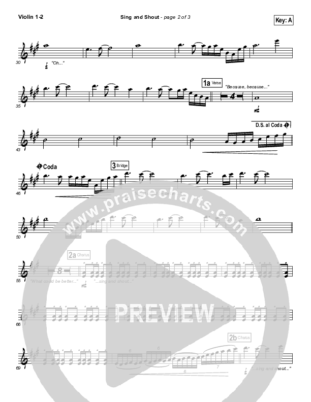 Sing And Shout Violin 1/2 (Matt Redman)