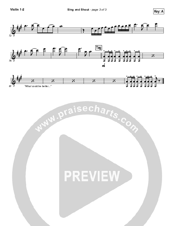 Sing And Shout Violin 1/2 (Matt Redman)