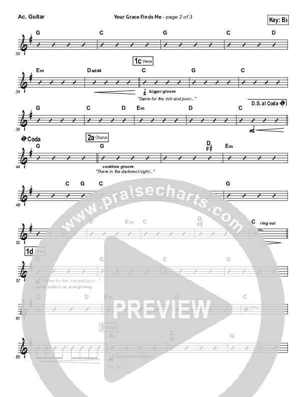 Your Grace Finds Me Acoustic Guitar (Matt Redman)