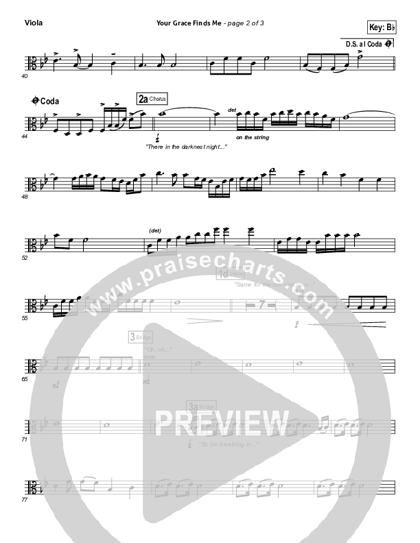 Your Grace Finds Me Viola (Matt Redman)