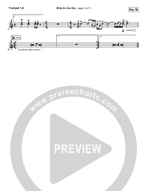 Wide As The Sky Brass Pack (Matt Redman)