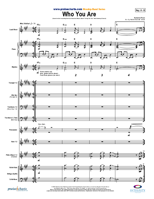 Who You Are Conductor's Score (Gateway Worship)