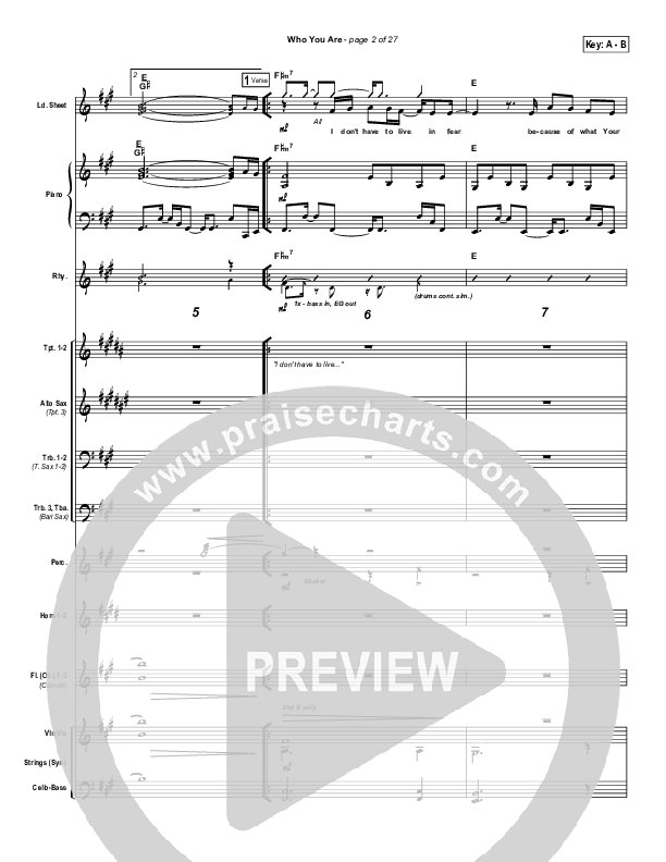 Who You Are Conductor's Score (Gateway Worship)