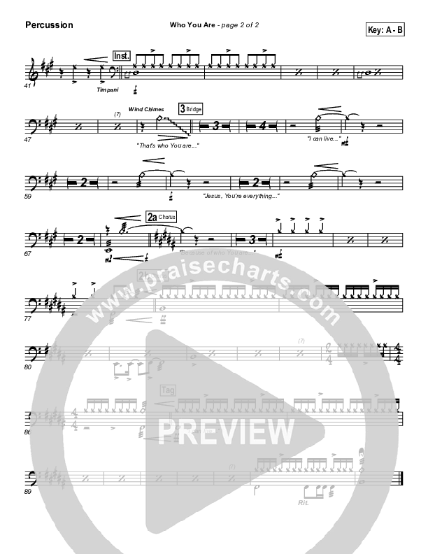 Who You Are Percussion (Gateway Worship)