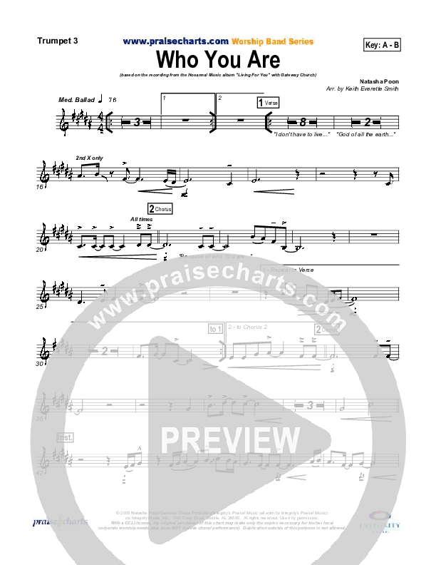 Who You Are Trumpet 3 (Gateway Worship)