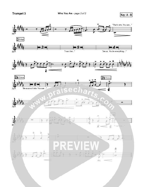 Who You Are Trumpet 3 (Gateway Worship)