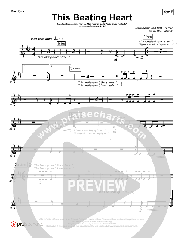 This Beating Heart Bari Sax (Matt Redman)