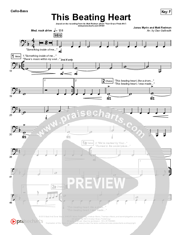 This Beating Heart Cello/Bass (Matt Redman)