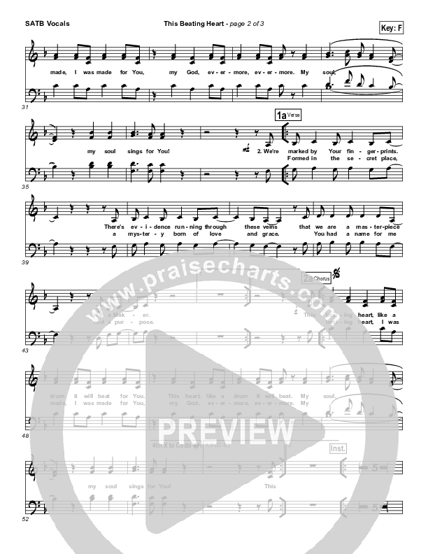 This Beating Heart Choir Sheet (SATB) (Matt Redman)