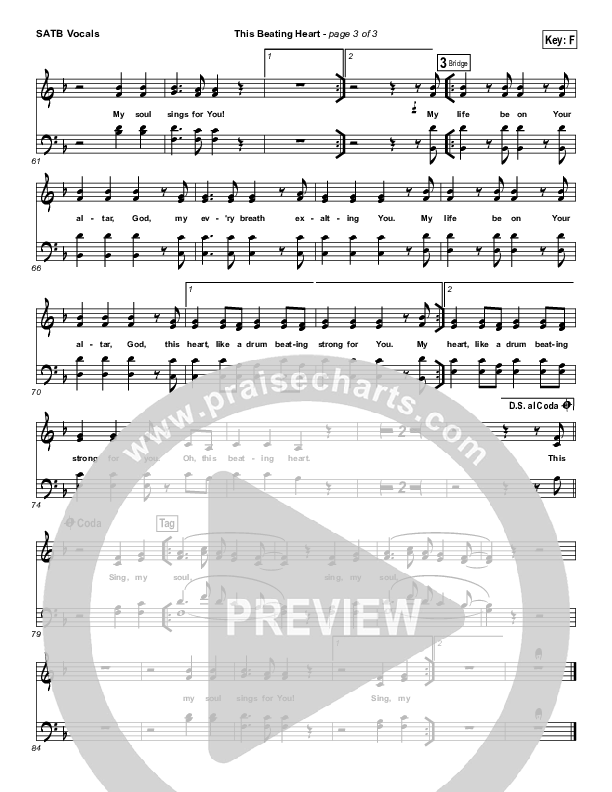 This Beating Heart Choir Sheet (SATB) (Matt Redman)