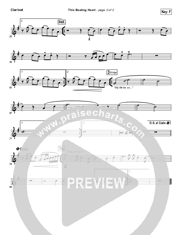 This Beating Heart Clarinet (Matt Redman)