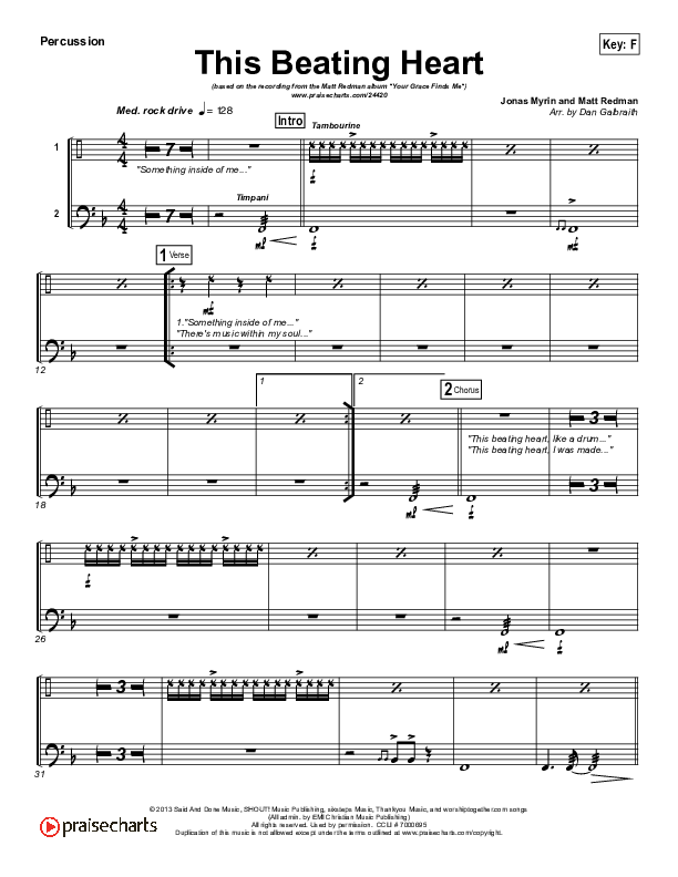 This Beating Heart Percussion (Matt Redman)