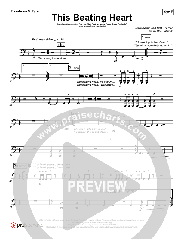 This Beating Heart Trombone 3/Tuba (Matt Redman)