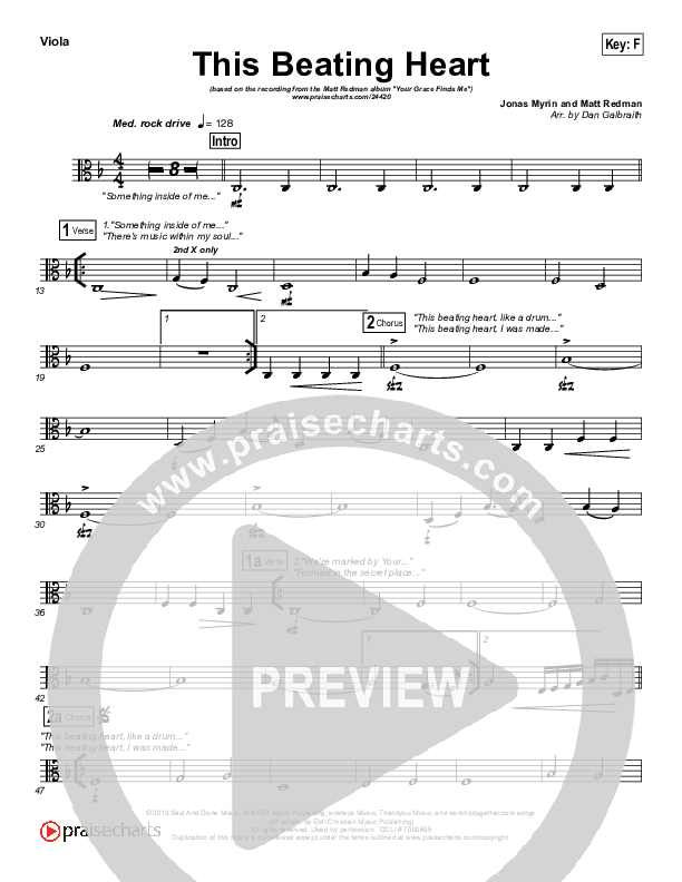 This Beating Heart Viola (Matt Redman)