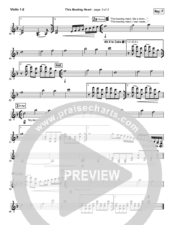 This Beating Heart Violin 1/2 (Matt Redman)