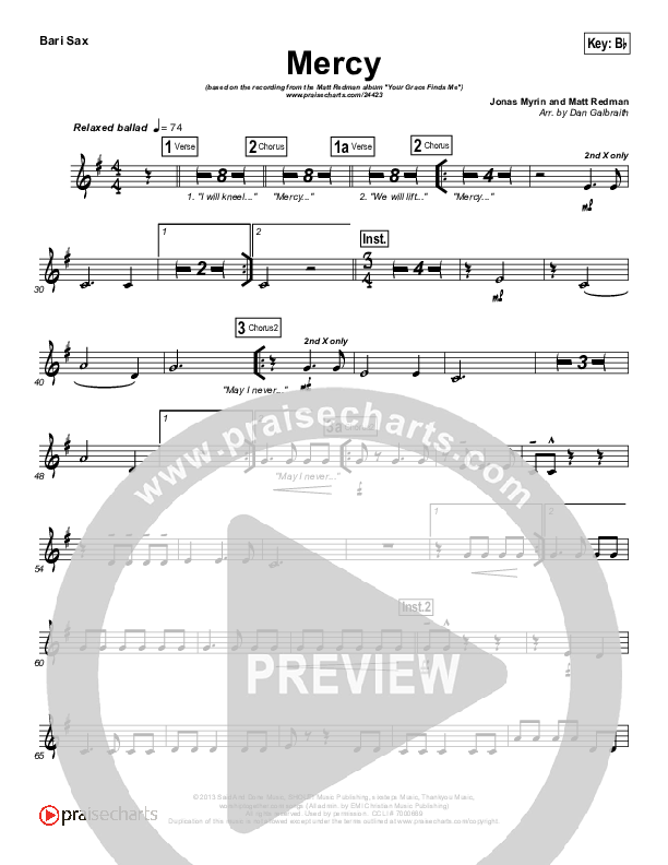 Mercy Bari Sax (Matt Redman)