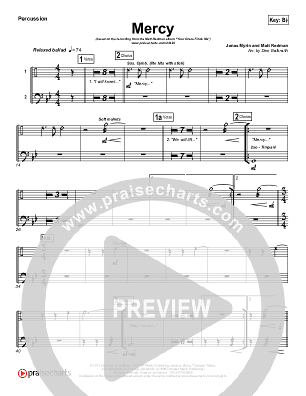 Mercy Percussion (Matt Redman)