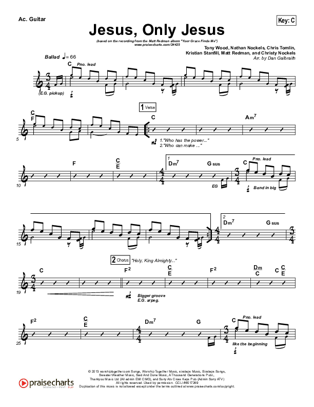 Jesus Only Jesus Acoustic Guitar (Matt Redman)