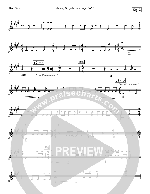 Jesus Only Jesus Bari Sax (Matt Redman)