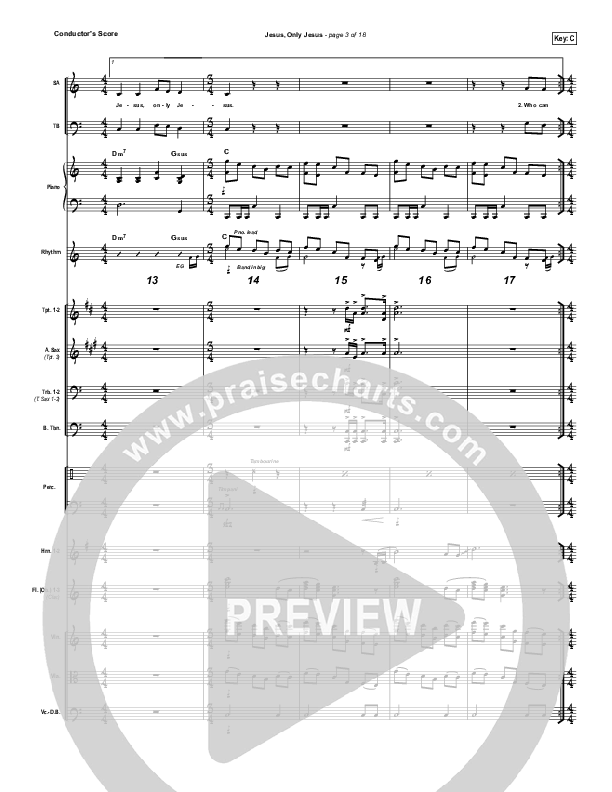 Jesus Only Jesus Conductor's Score (Matt Redman)