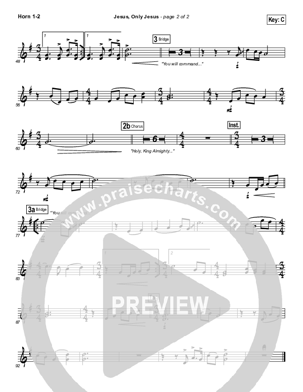 Jesus Only Jesus Brass Pack (Matt Redman)