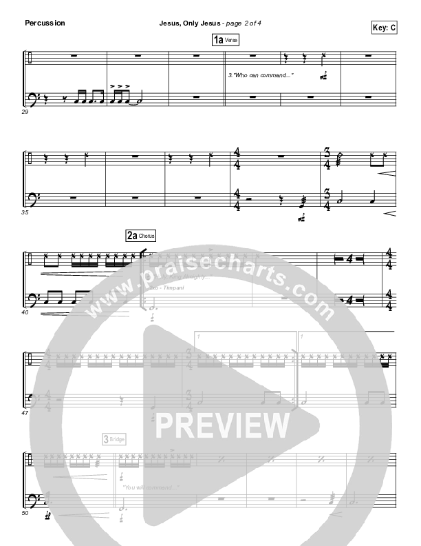 Jesus Only Jesus Percussion (Matt Redman)