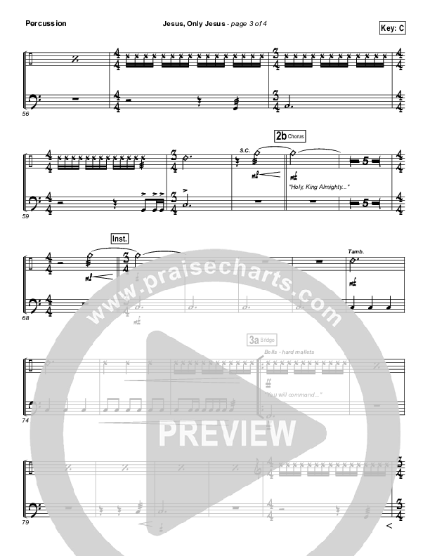 Jesus Only Jesus Percussion (Matt Redman)