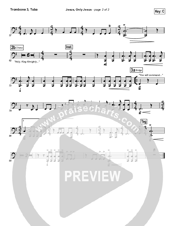 Jesus Only Jesus Trombone 3/Tuba (Matt Redman)