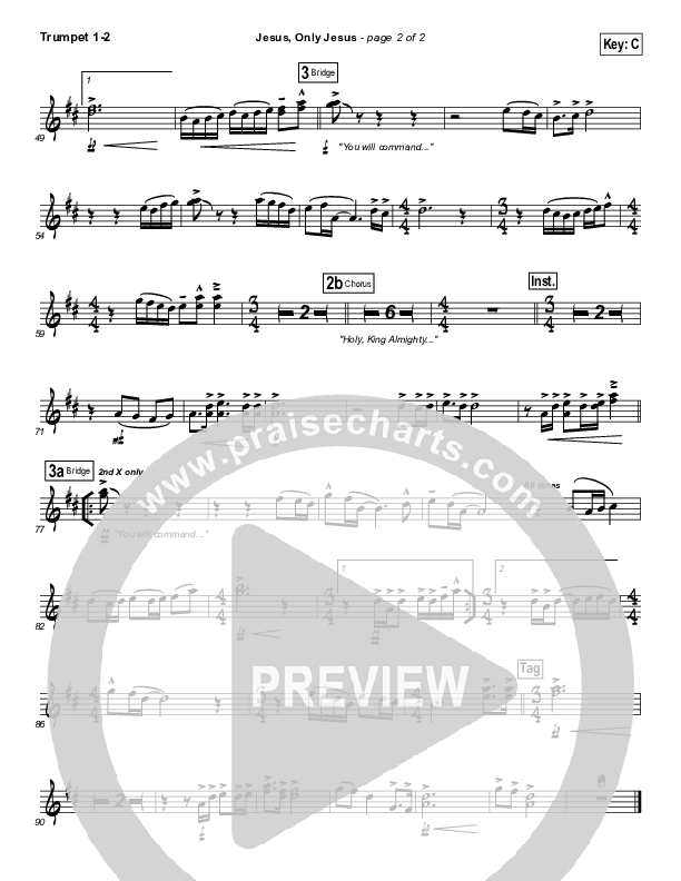 Jesus Only Jesus Trumpet 1,2 (Matt Redman)