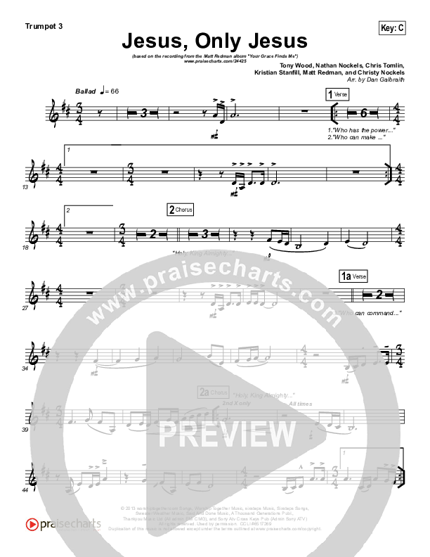 Jesus Only Jesus Trumpet 3 (Matt Redman)