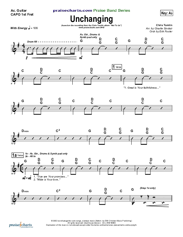 Unchanging Acoustic Guitar (Chris Tomlin)